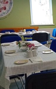 Breakfast room set up at the Rookery