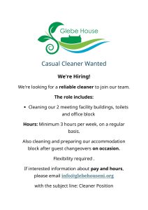 Cleaner Position 2026-08